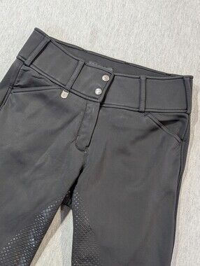 Horze Grand Prix Full Seat Breeches Riding Pant Women's 28 Black Grip Seat